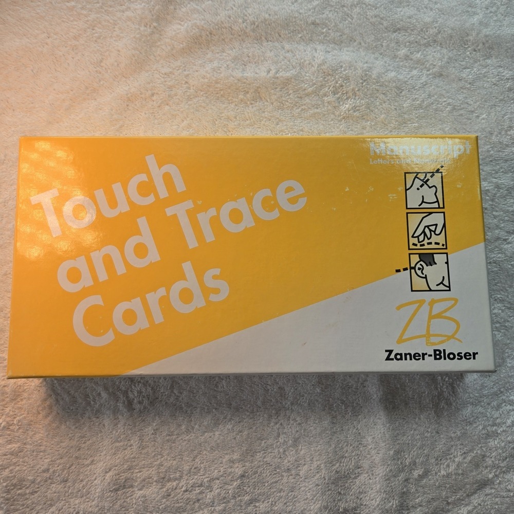 Zaner Bloser Touch and‎ Trace Cards Complete Set Tactile Letters Numbers Teacher